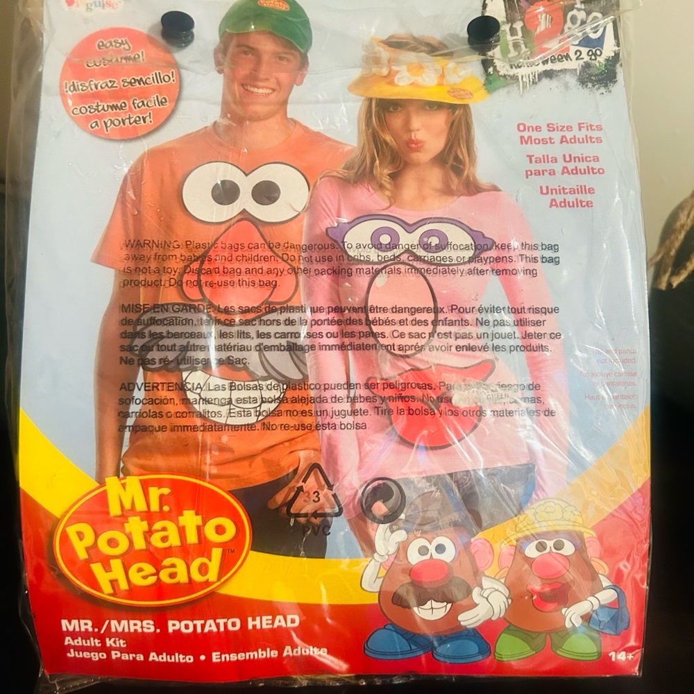 Adult Mr and Mrs Potato Head costumes